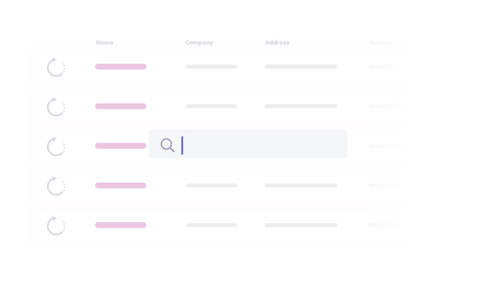 Search and find updated patient information